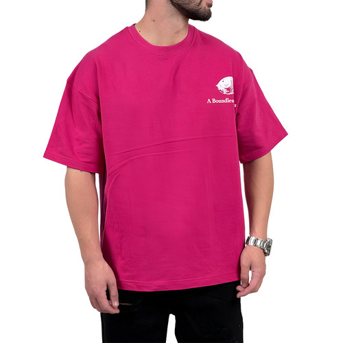 تیشرت آستین کوتاه مردانه صورتی مدل 1931