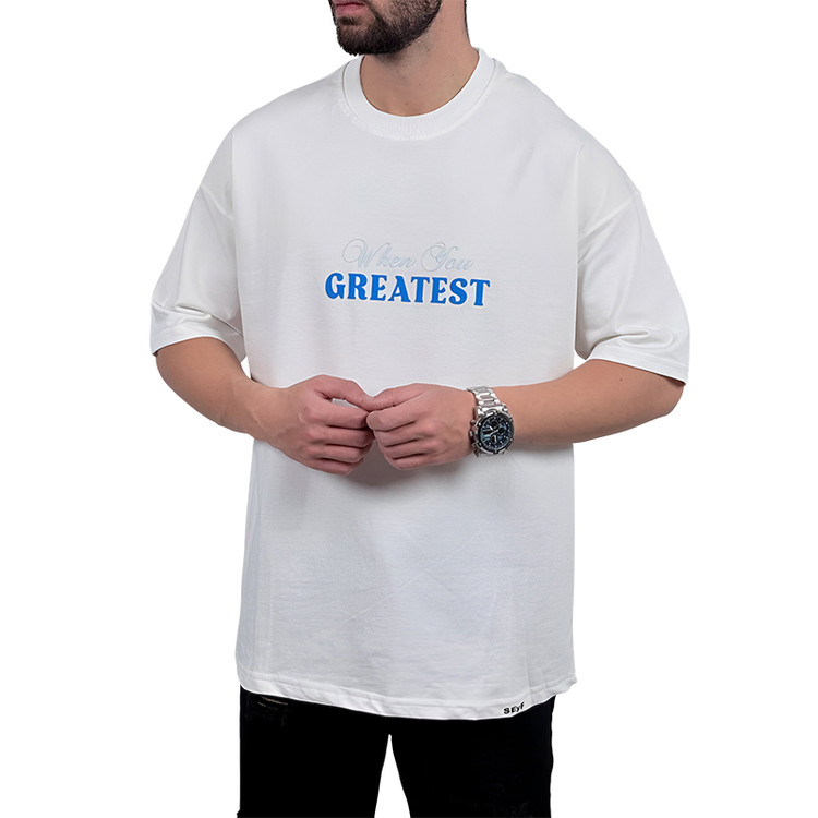 تیشرت آستین کوتاه مردانه سفید مدل FROM