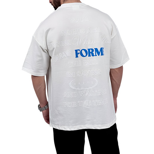 تیشرت آستین کوتاه مردانه سفید مدل FROM