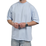 تیشرت ساده آستین کوتاه مردانه آبی مدل پنبه دونخ-1