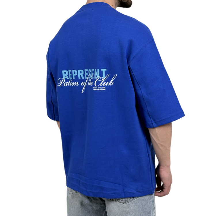 تیشرت مردانه گرم بالا آبی مدل REPRESENT
