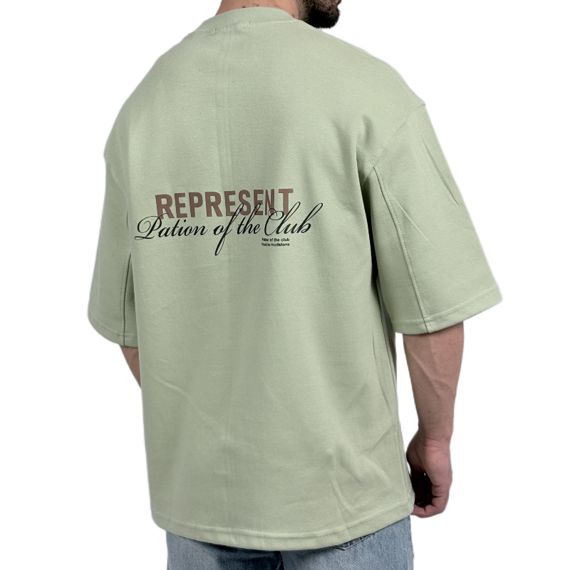 تیشرت مردانه گرم بالا سبز مدل REPRESENT