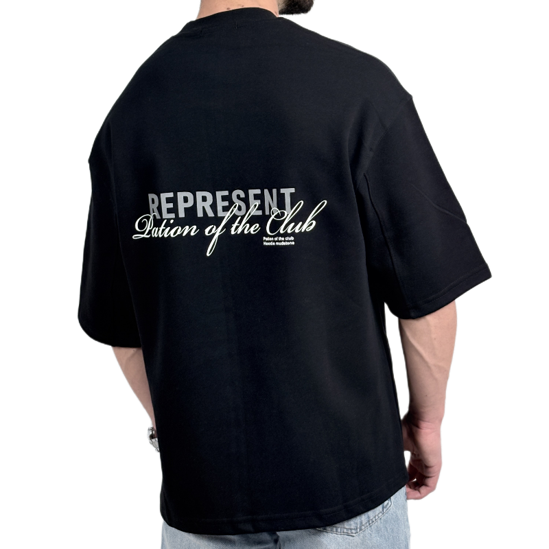 تیشرت مردانه گرم بالا مشکی مدل REPRESENT