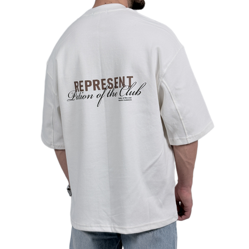 تیشرت مردانه گرم بالا سفید مدل REPRESENT
