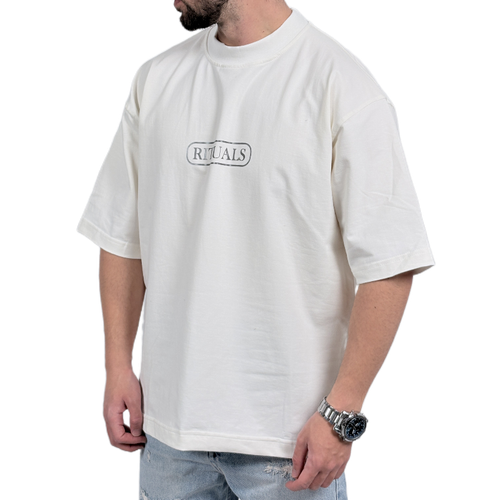تیشرت مردانه سفید مدل مینیمال RITUALS