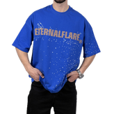تیشرت آستین کوتاه مردانه آبی دونخ مدل ETERNALFLARE