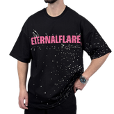 تیشرت آستین کوتاه مردانه مشکی دونخ مدل ETERNALFLARE