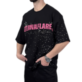 تیشرت آستین کوتاه مردانه مشکی دونخ مدل ETERNALFLARE