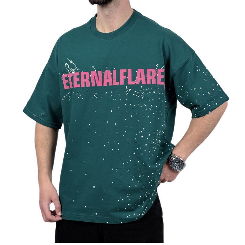 تیشرت آستین کوتاه مردانه سبز دونخ مدل ETERNALFLARE