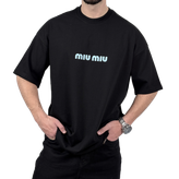 تیشرت آستین کوتاه مردانه مشکی دونخ مدل MIU MIU