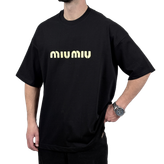 تیشرت آستین کوتاه مردانه دونخ مشکی مدل MIU MIU