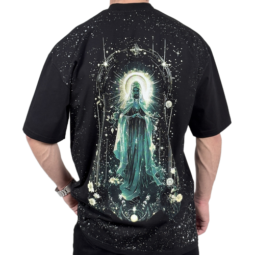 تیشرت آستین کوتاه مردانه مشکی مدل چاپی