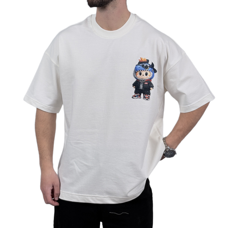 تیشرت آستین کوتاه مردانه سفید دونخ مدل مینیمال