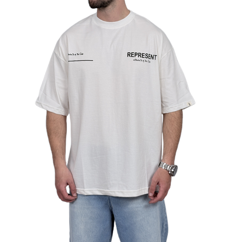 تیشرت آستین کوتاه سفید مدل REPRESENT