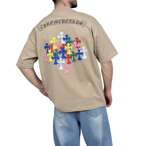 تیشرت آستین کوتاه کرم مدل خاص 39