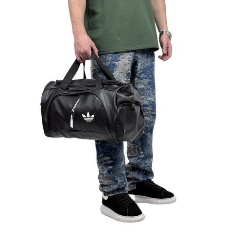 ساک ورزشی مشکی مدل چرم کد 2