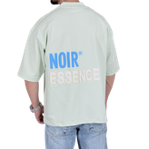 تیشرت آستین کوتاه باکسی سبز پاستیلی مدل NOIR