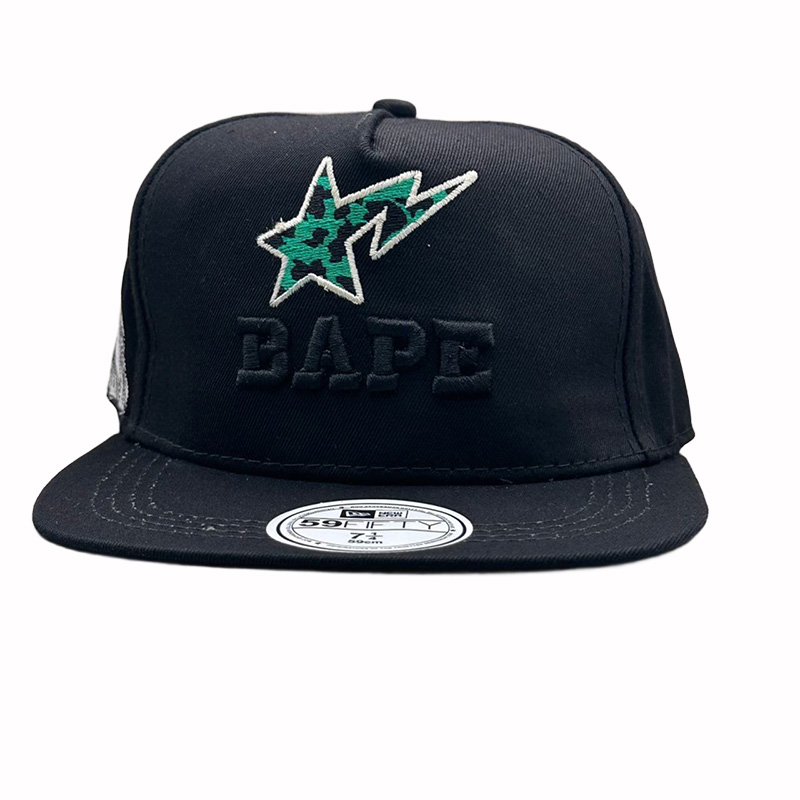 کلاه کپ مشکی بک فیت مدل BAPE