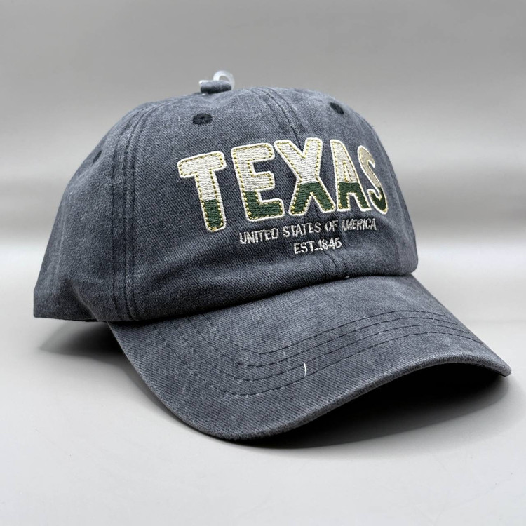 کلاه کپ جین طوسی بیسبالی مدل TEXAS