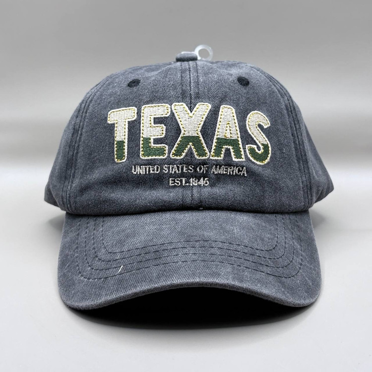 کلاه کپ جین طوسی بیسبالی مدل TEXAS