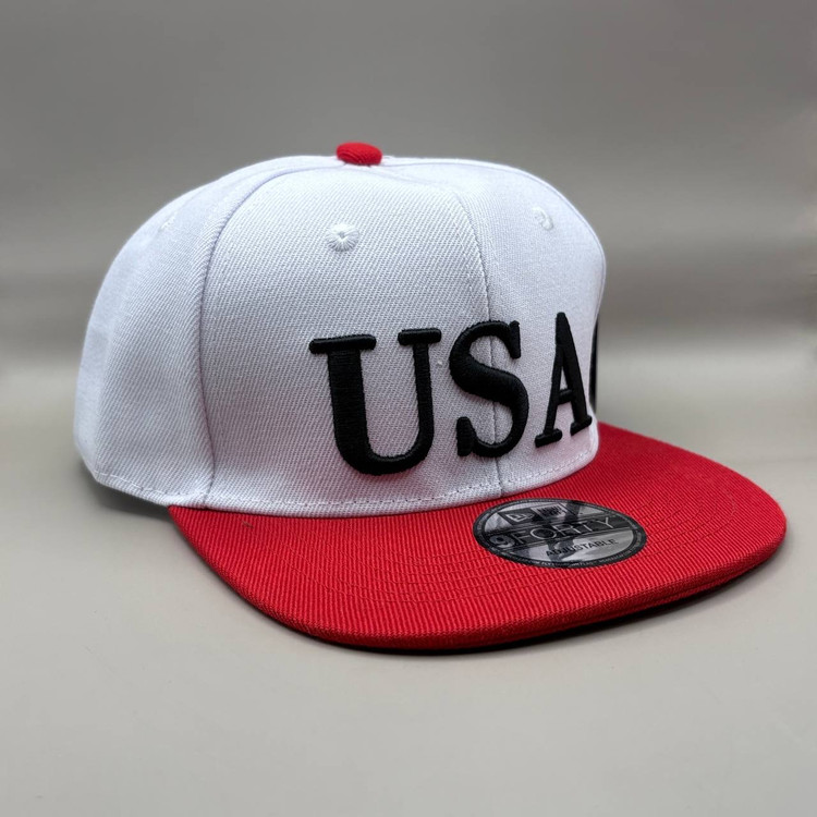 کلاه کپ سفید بک فیت مدل USA