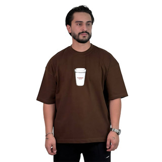 تیشرت ماکان قهوه ای مدل CUP