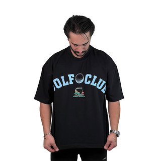 تیشرت پنبه دونخ مشکی مدل CLUB