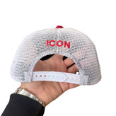 کلاه کپ بیسبالی قرمز مدل ICON