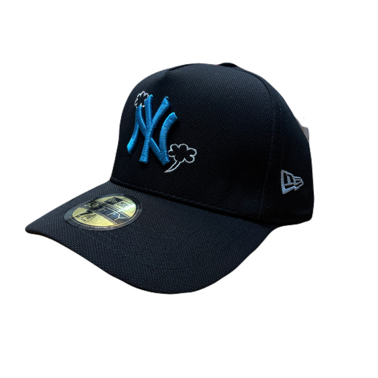 کلاه بک فیت بیسبالی مشکی طرح NY BLUE